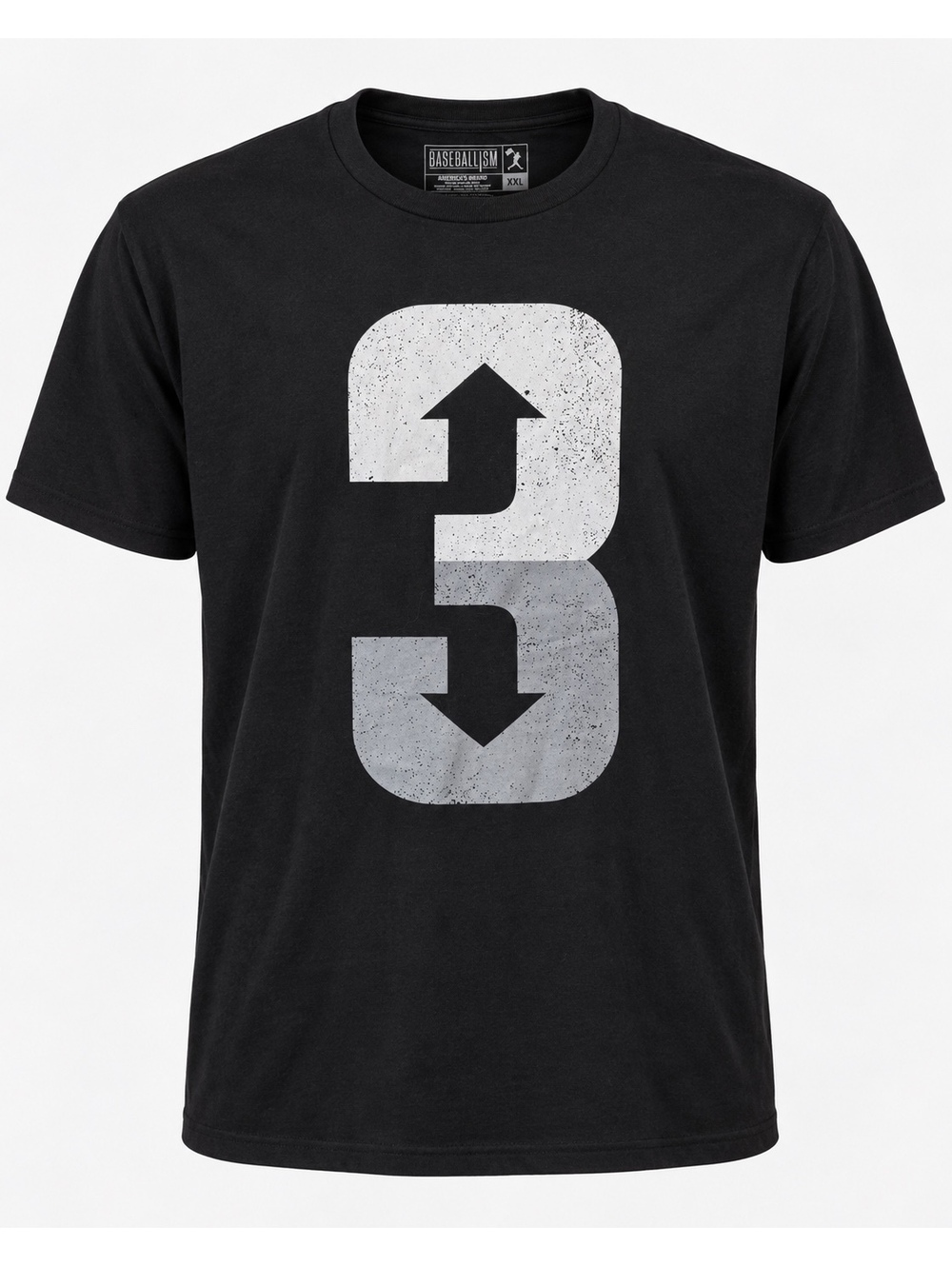 Baseballism 3 Up 3 Down T-Shirt Men’s XXL Black Baseball Graphic Tee 2XL